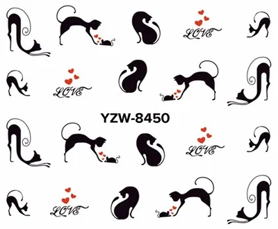 Lovely Cute Cat Nail Stickers Lovely Cute Cat Nail Stickers