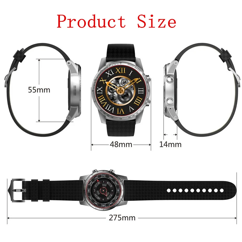 Kw99 Smart Watch Android 5.1 512 МБ + 8 ГБ сердечного ритма Мониторы Для мужчин наручные часы