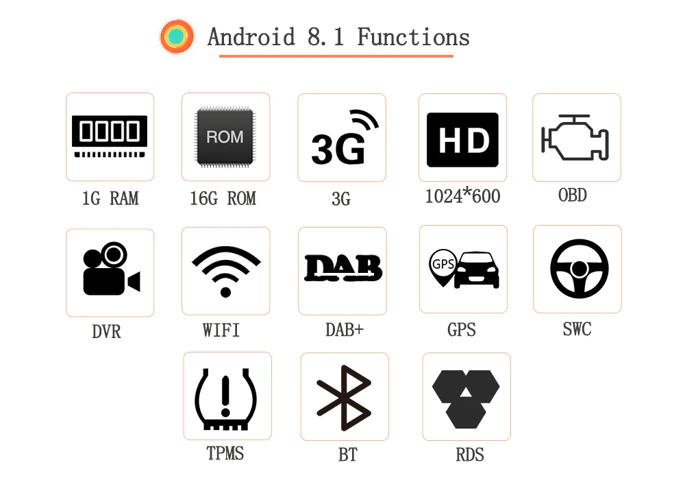 Discount Android 8.1  Car Multimedia Player Quad Core Universal GPS Radio GPS Stereo Audio Player for nissan no dvd TDA7851 free shipping 8