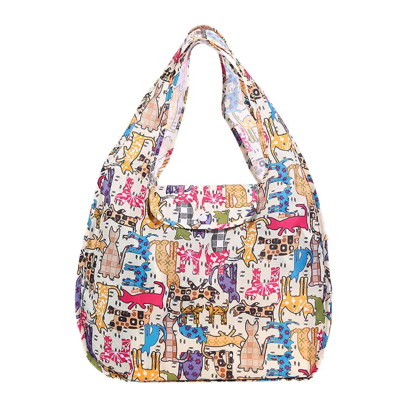 

Portable folding shopping bag Large Oxford bags Thick bag Foldable Waterproof ripstop Shoulder Bag Handbag