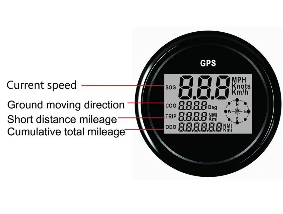 85 мм Цифровой gps Спидометр индикатор скорости Калибр Автомобиль Грузовик Лодка инструмент метр с красной подсветкой