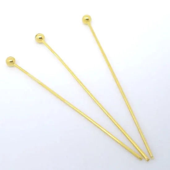 

Free Shipping 500 Pcs Gold Plated Ball Head Pins 0.5x30mm Findings (W01842X1)