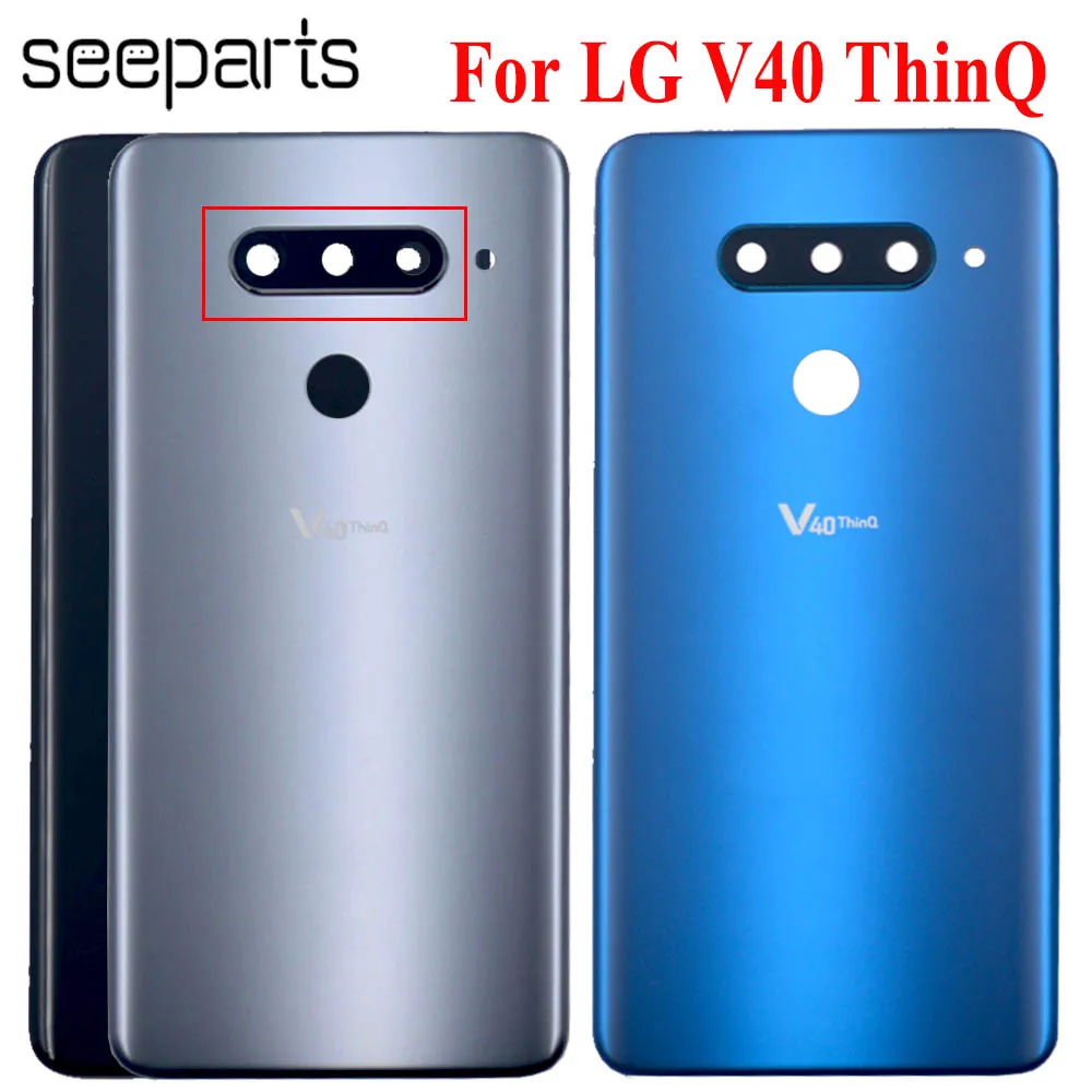 Задняя крышка батарейного отсека для LG V40 ThinQ стеклянная корпуса Крышка запасные