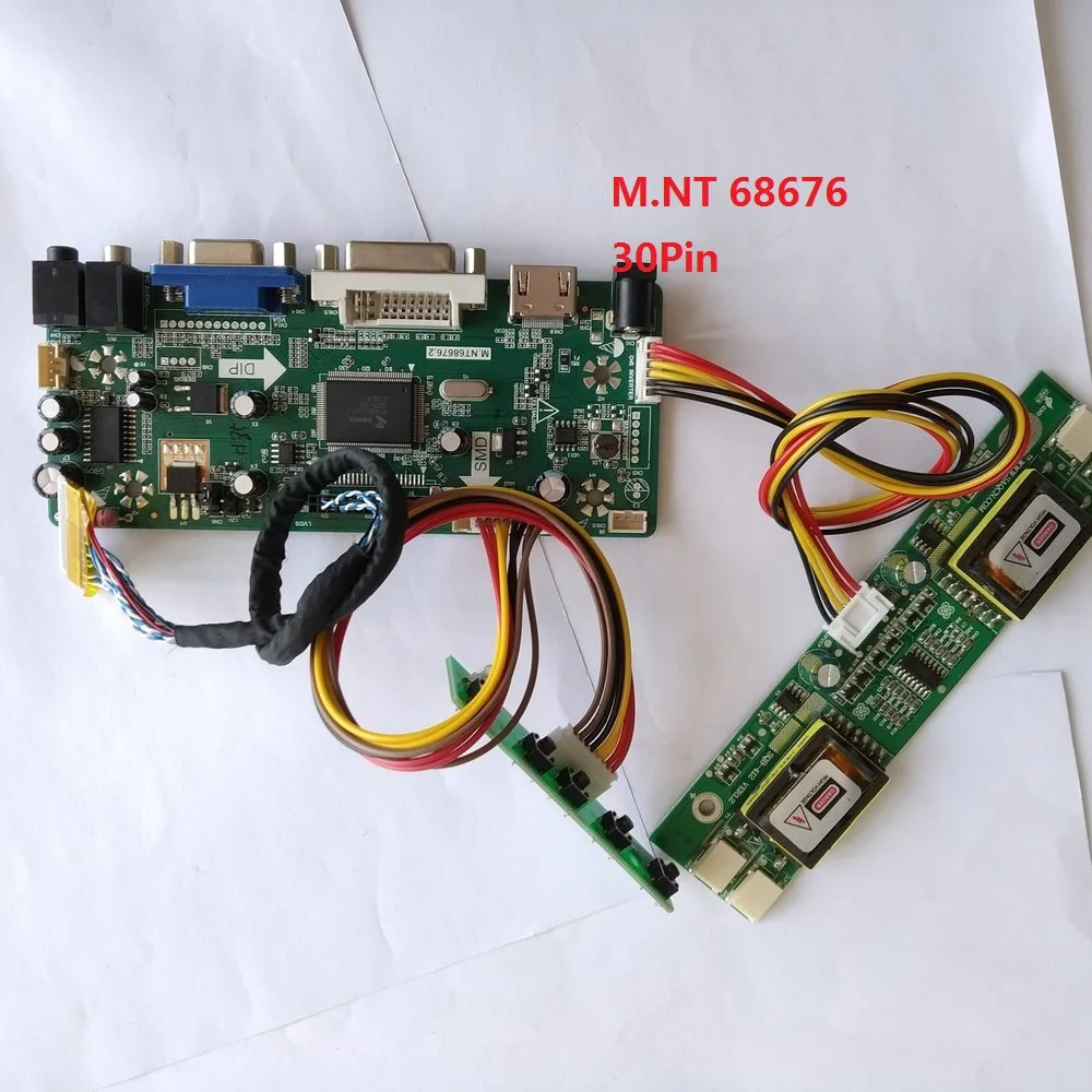 Набор для HSD190ME13-A03 19 "M. NT68676 DIY LVDS 4 лампы конвертер-Переходник VGA DVI HDMI драйвер плата контроллера 1280X1024 экран панели 30pin