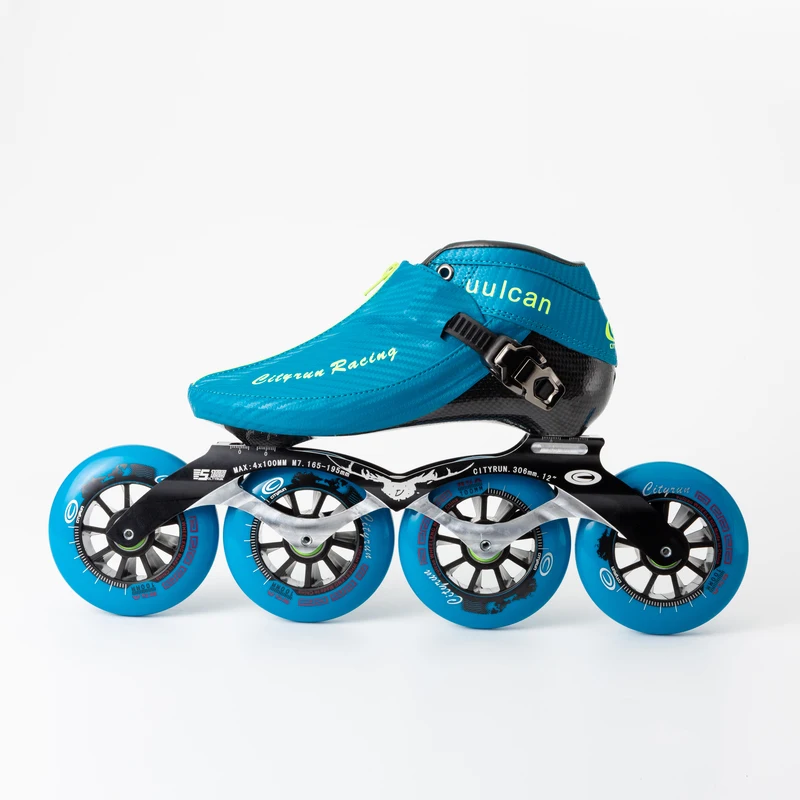 Inline Speed Skates 4 Wheel 110mm Carbon Fiber Skating Boot