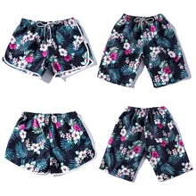 Пара быстросохнущие пляжные шорты мужские женские купальники для пар эластичные плавки Летний Пляжный купальный Трусы мужские шорты для плавания