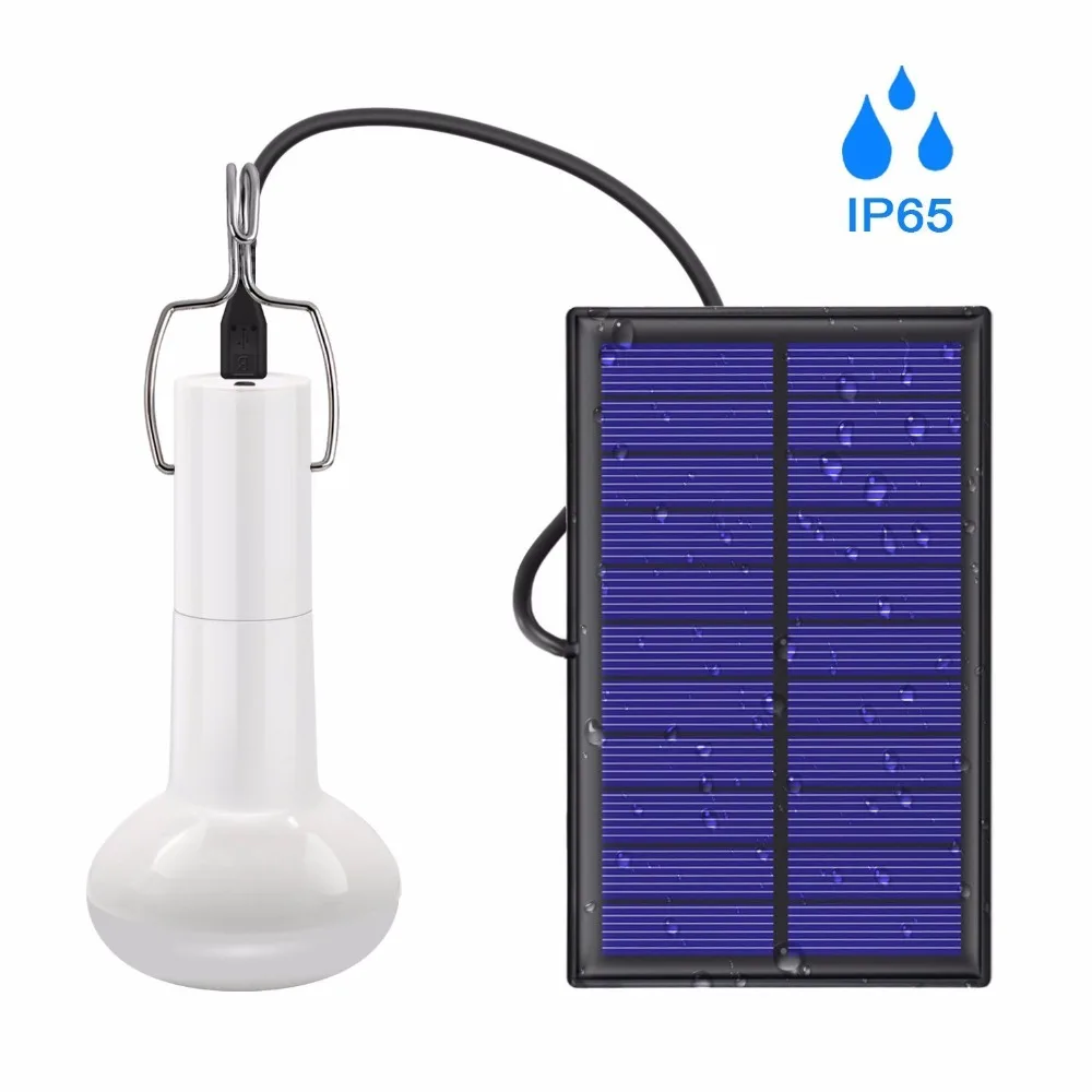 

Espow Solar Light Bulb Portable Solar Outdoor Panel Led Lamp Bulb for Home Emergency Camping,Hiking Tent Chicken House Lighting
