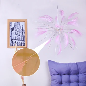 

Fireworks LED Night Light DIY Feather String Remote Control USB Warm Light Christmas Garland For Wedding Party Decoration