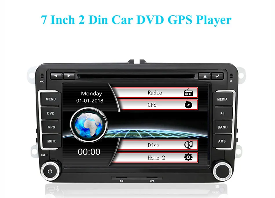 Eunavi 2 din 7 дюймов Автомобильный dvd-плеер Радио Стерео gps для VW GOLF POLO JETTA TOURAN MK5 MK6 PASSAT B6 bluetooth SWC сенсорный экран