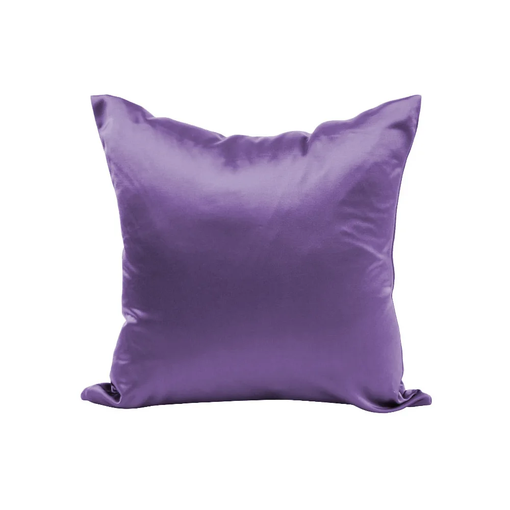 50*50 атласная шелковая Мягкая Наволочка, чехол на стул, диван, квадратная наволочка, декоративные подушки для автомобиля, дома, спальни, Декор - Цвет: A7 Purple
