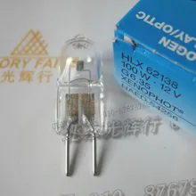 OSRAM 62138HLX 12V100W галогенная лампа, XENOPHOT NAED 54256 G6.35, щелевая лампа коллиматор DR CR, HLX 62138 12V 100W прожекторная лампа