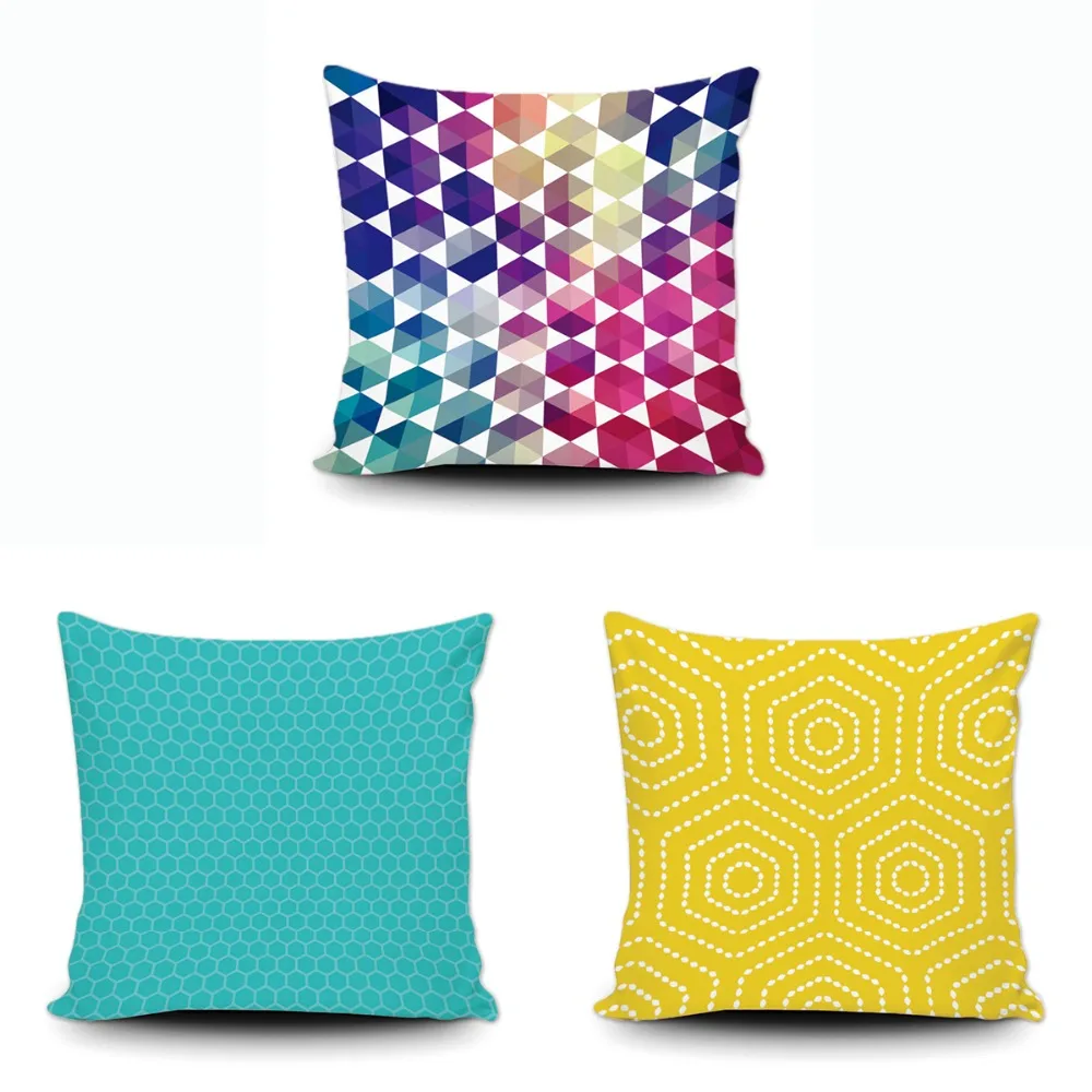 مجردة هندسية مسدس غطاء الوسادة القطن مربع الملونة رمي وسادة غطاء كسوة وسائد للزينة المنزل مكتب سيارة أريكة مجردة هندسية مسدس غطاء الوسادة القطن مربع الملونة رمي وسادة غطاء كسوة وسائد للزينة المنزل مكتب سيارة أريكة