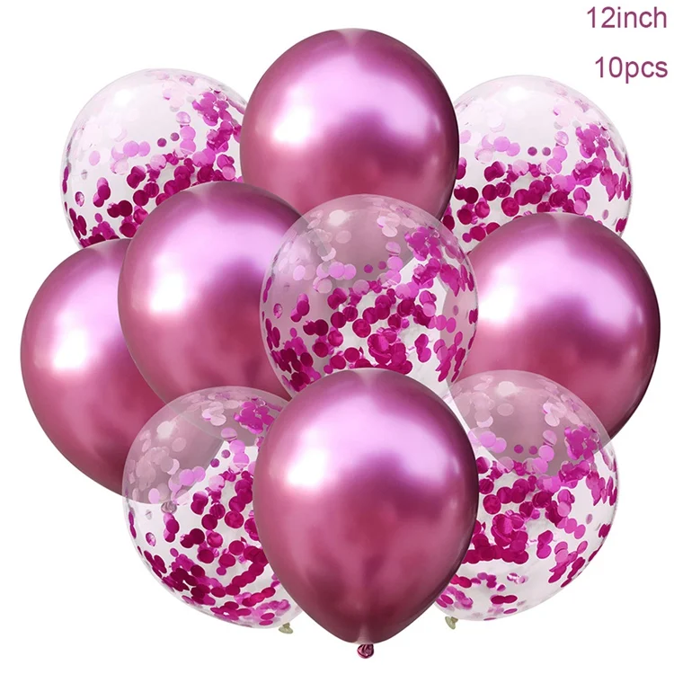 Йориу 15 шт с днем рождения 2 года воздушный шар детский душ мальчик девочка латексные шары набор конфетти 2-й день рождения украшения Дети - Цвет: Pink D
