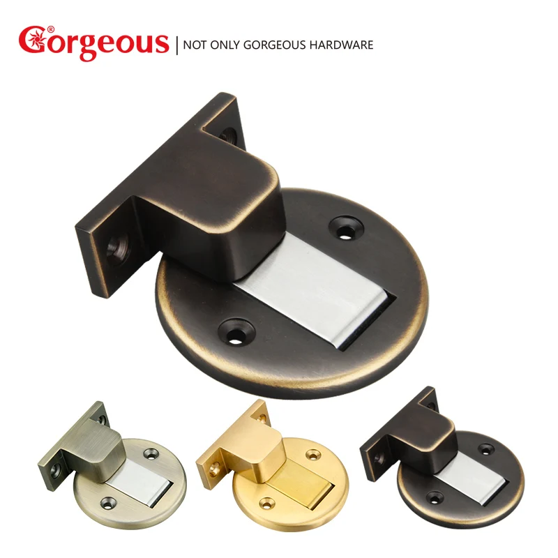 

Gorgeous full copper door stopper bathroom door stopper magnetic strong door magnet door holder hardware accessories