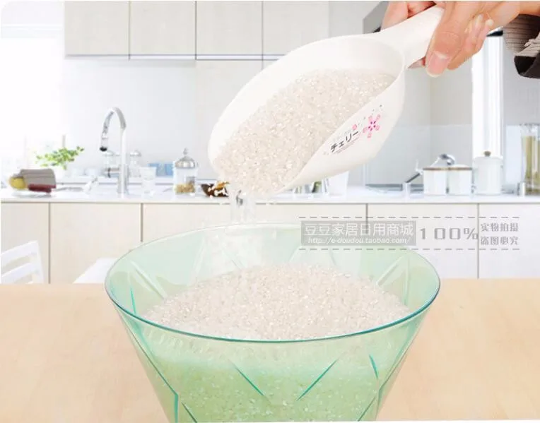 Пластиковый Многоцелевой большой скребок для льда рисовый совок для муки чай Сушеные фрукты лопатка для еды