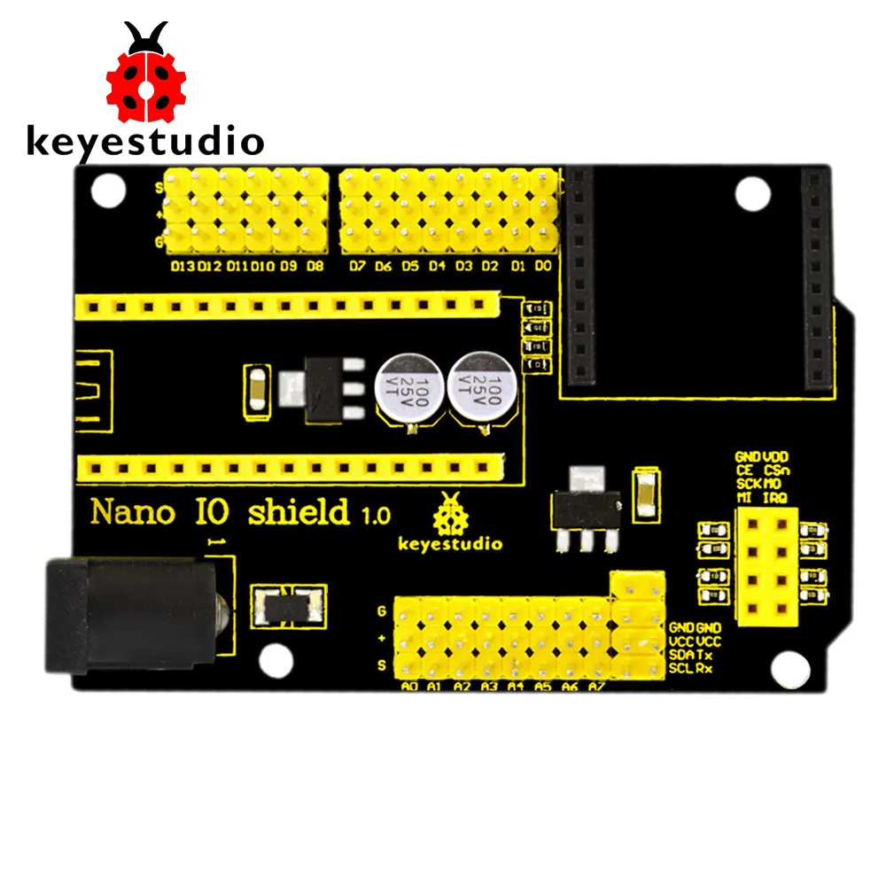 Бесплатная доставка! Новый Щит Keyestudio Nano IO для разъема XBEE И NRF24L01 arduino|shield nano|shield for