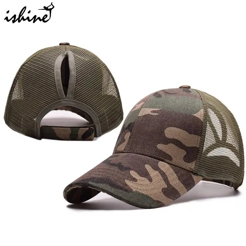 

2018 Ponytail Running Cap Women Snapback Hat Summer Mesh Baseball Caps Sport Adjustable Sport Caps Solid Color