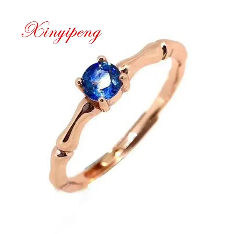 

925 silver inlaid natural sapphire ring women ring Simple fashion