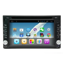 2 din Android 4.4 Quad Core Universal Car Radio DVD GPS Navi with Bluetooth Support 3G DVR OBD Digital TV 1.6GHZ CPU