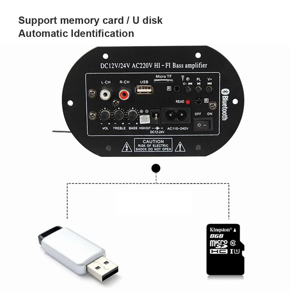 AOSHIKE Bluetooth Автомобильный Hi-Fi усилитель доска автомобильный сабвуфер усилитель домашний кинотеатр звуковая система 12 В 24 В 220 В для 5-10 дюймов сабвуфер