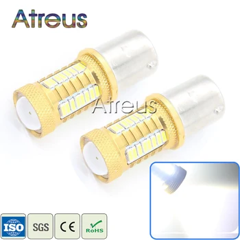 

Atreus 2Pcs Car LED 1157 BAY15D P21/5w R5W S25 BA15D 32 4014 Rear Brake Lamp Driving Fog Lights 12V DRL with Lens Accessories