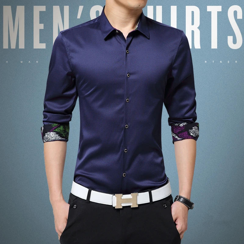 Dress shirt men's Casual cotton fashion 