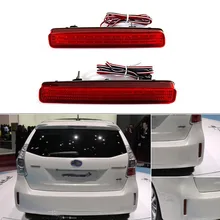 2 PCS LED Paraurti Posteriore Del Riflettore Luce Della Coda del Freno Per TOYOTA NOAH VOXY 80 Per Pruis 40 Serie 2011 2012 2013 2014 2015 di Arresto Della Lampada
