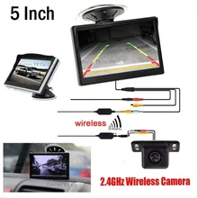 2.4G Wireless parcheggio Telecamera Per La Retromarcia camera Alta Resulution 5 “TFT LCD Monitor Veicolo Assistenza di Parcheggio Ingresso Video Per DVD