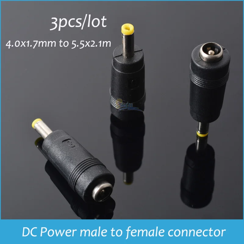 Sindax 3 шт. DC Power 4 0x1 7 мм штекер на 5 5x2 1 гнездовой разъем адаптера | Обустройство дома