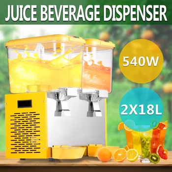 

9.5 Gallon Cold Fruit Juice/ Beverage/ Ice Tea Dispenser 18L X Two Tanks