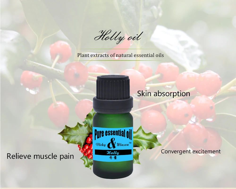 Вики и винсон Холли эфирные масла 10 мл Wintergreen Калина odoratissimum масло Antipyretic analgesic фунгициды специи VWDF11