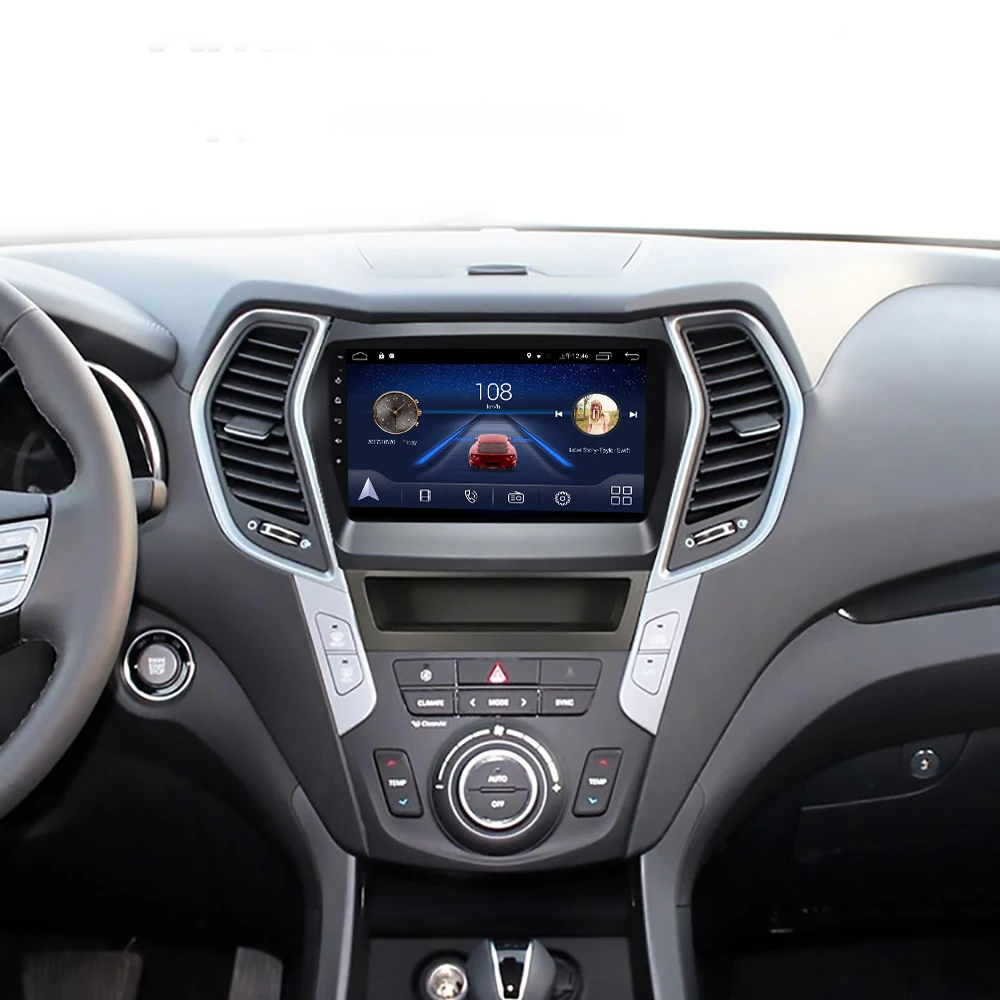 4G Lte Android 9,0 Автомобильный мультимедийный навигатор gps dvd-плеер для hyundai IX45 207- лет ips экран радио
