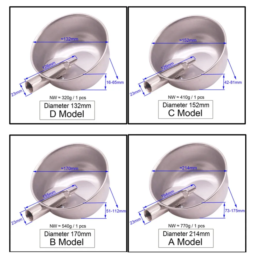 1 шт. свинья пьяница гладкая Нержавеющая сталь Диаметр ниппель Поильник 214/170/152/132 мм Pet животноводческая ферма принадлежности для инкубаторов