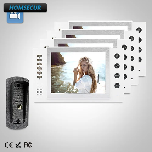 

HOMSECUR 8" Video Door Entry Security Intercom+Dual-way Intercom for House/Flat TC041 + TM801R-W
