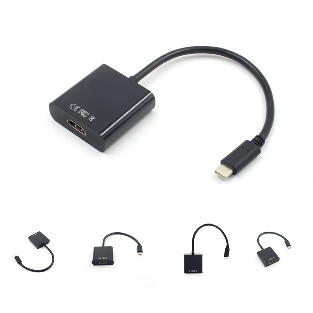 Adapters For Type C USB Cable 3.1 Male to HDMI Female 1080 P Adapter