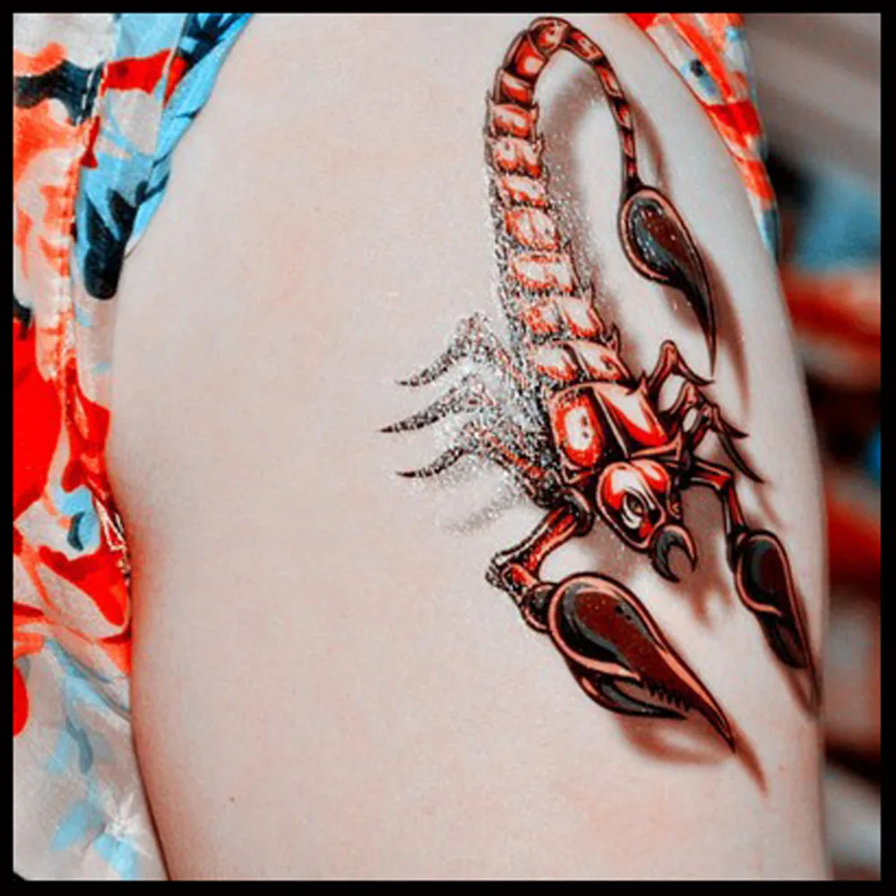 women 3d tattoo scorpion temporary tattoo flash tattoos India Russia body  art tatoo tatto|tool workbench|painting picpainting tool - AliExpress