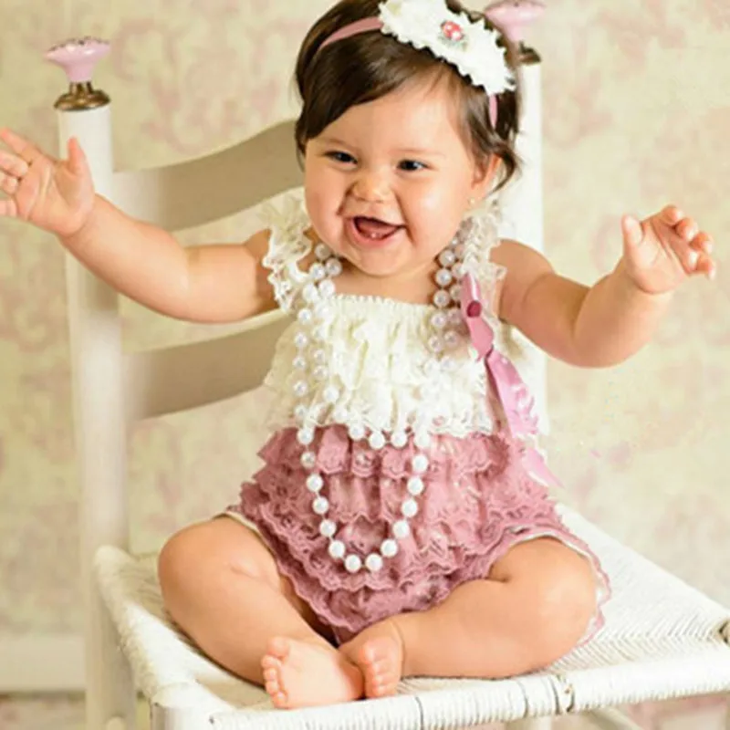 baby girl cake smash romper