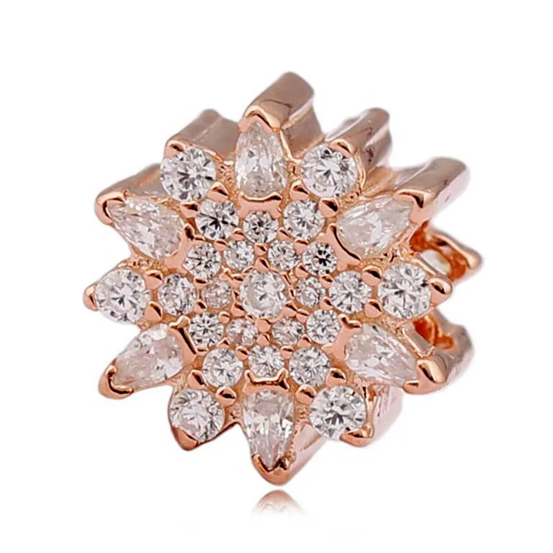 Buy Authentic 925 Sterling Silver Bead Charm Rose Gold