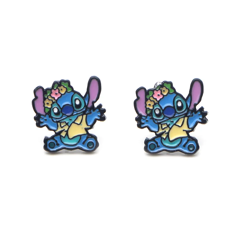 

DMLSKY Stitch Stud Earrings Cartoon Earrings Jewelry Prevent allergy Stud Earring Pendant for Kids Girls Cute Gift M3384