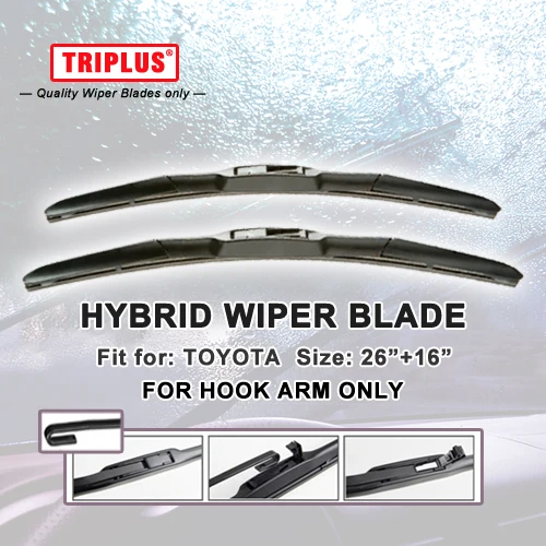 Hybrid Wiper Blade for Toyota Prius (2003 Onwards) 1 set 26"+16", U