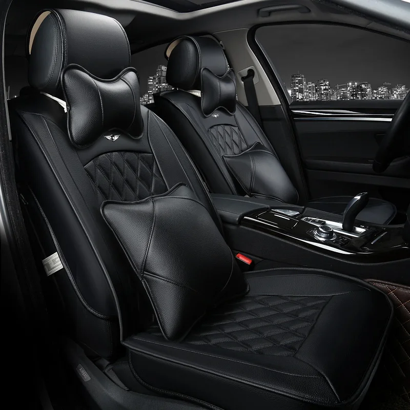

Luxury leather car cushion seat covers universal for HYUNDAI Solaris Getz Elantra Accent Tucson Sonata i30 ix35 3D car-styling