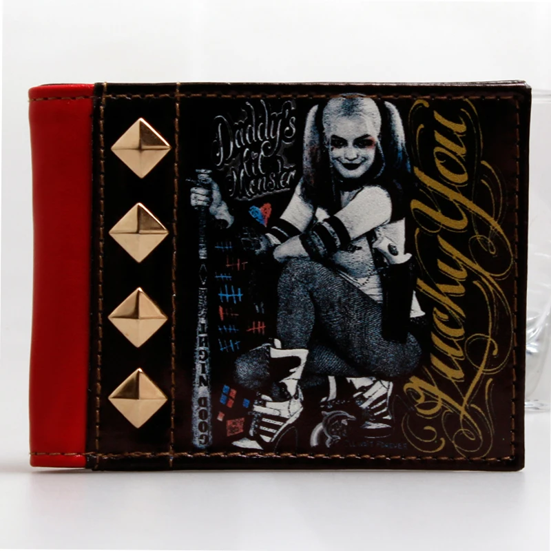 Suicide Squad Harley Quinn wallet young men and women students 2 fold