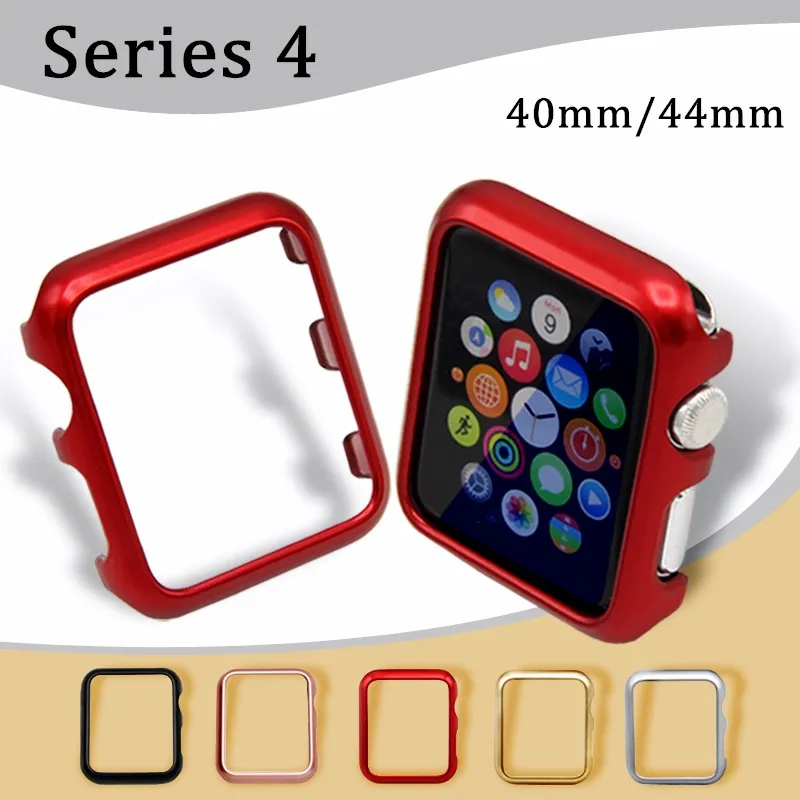 

For Apple Watch 4 Protector Shell PC Plating Frame Series 4 40 44 mm Luxury Cover Perfect Match Watch Case WatchBand Accessories