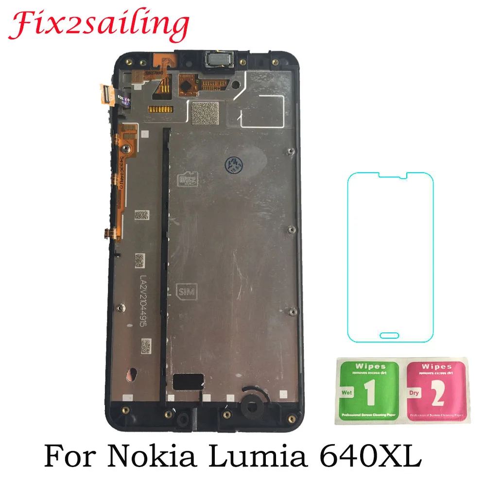 

5.7 inch LCDS For Microsoft Nokia Lumia 640xl 640 xl LCD Display + Touch Screen Digitizer Assembly with frame Free Shipping