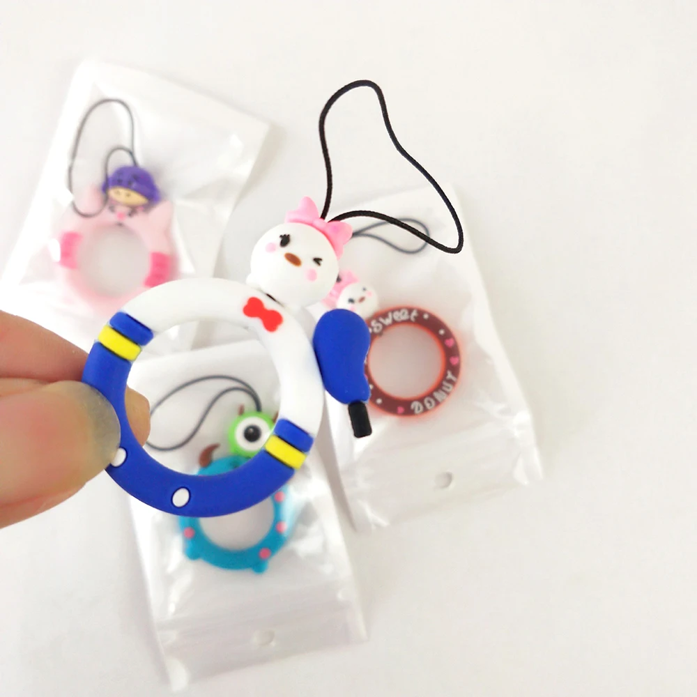200 pcs لطيف الكرتون أحزمة هاتف المحمول حلقة حبل ل iphone 8 غالاكسي S6 7 حافة زائد kawaii الحبل حلقة حزام الهاتف اكسسوارات