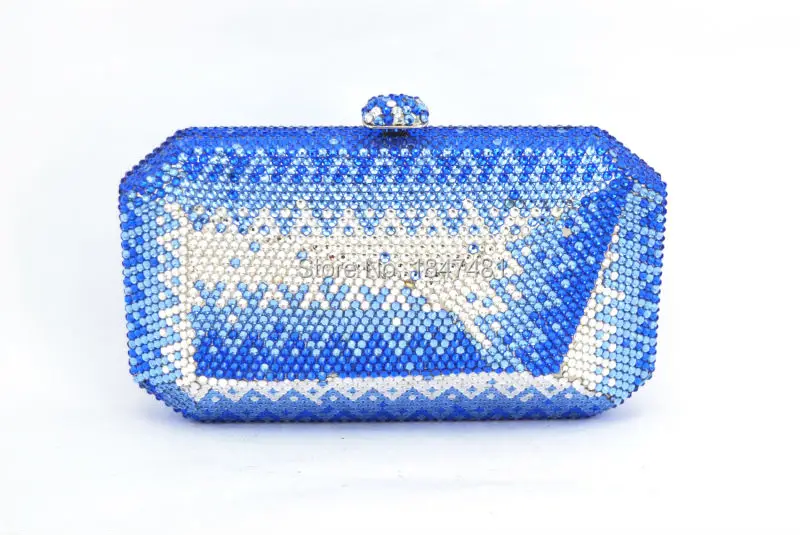 LaiSC роскошная сумка с кристаллами Skyblue вечерняя сумочка выпуклая поверхность элегантная Свадебная дамская сумочка-клатч SC318