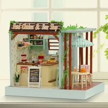 Милая комната DIY Кукольный дом Миниатюрный Кукольный домик с мебели деревянный дом ручной работы игрушки подарок жареная курица и Пивной магазин Z006# E