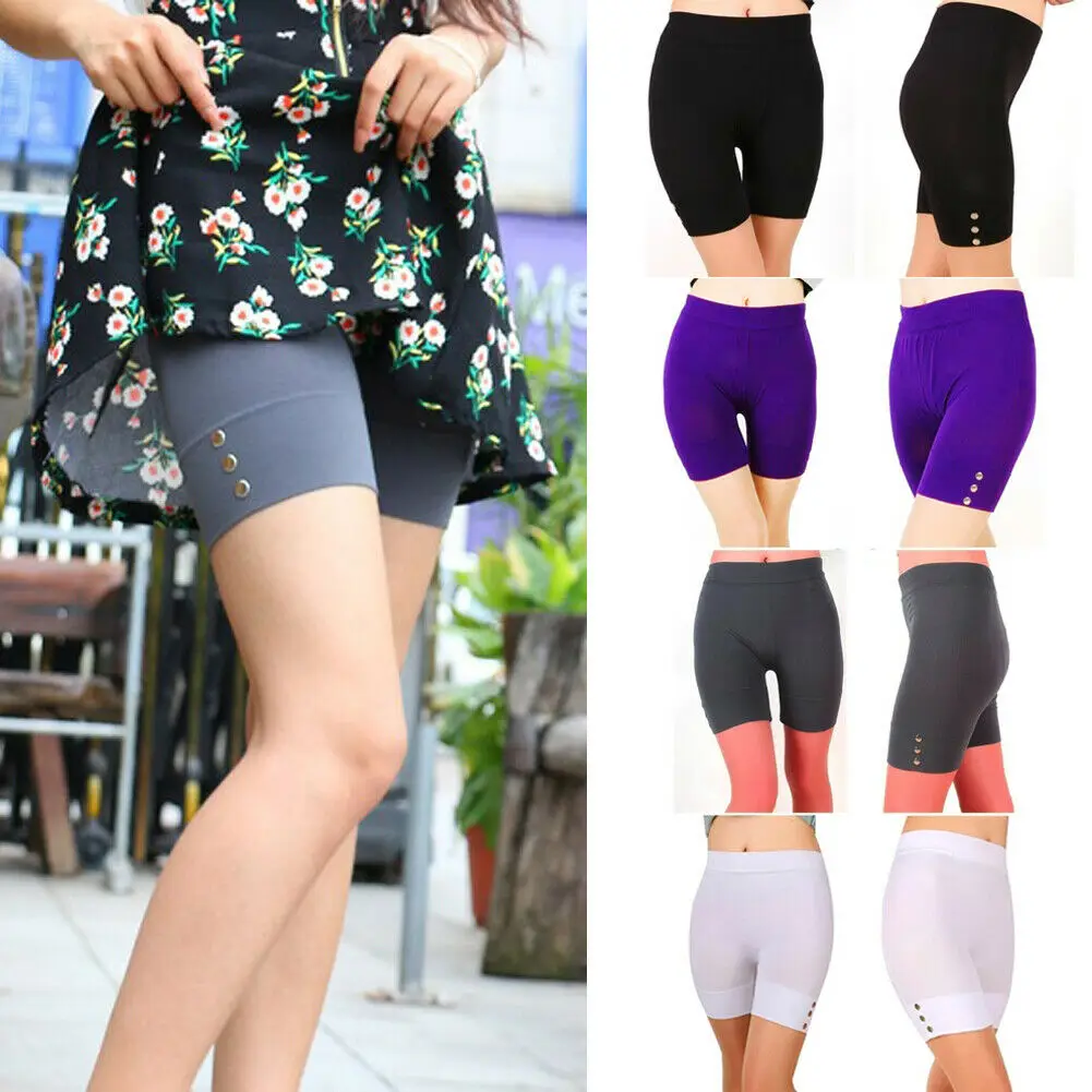 

New Womens Summer Cropped 1/2 Leggings Active Stretchy Shorts Safety trousers Leggings Active Stretchy Shorts Safety trousers