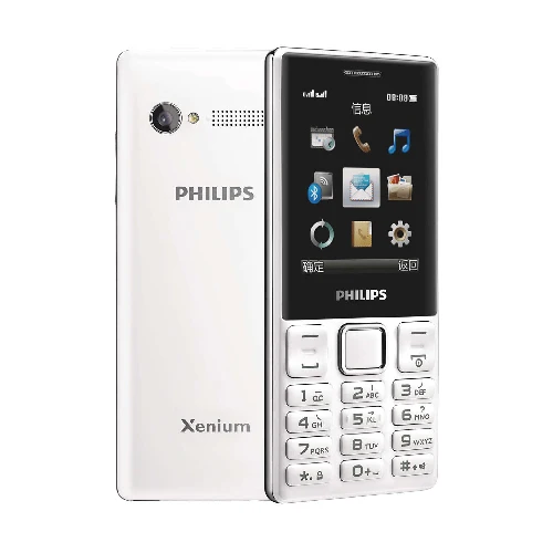 Телефон Philips E170 с клавиатурой, 2,4 дюймов, GSM, 2G, 2070 мАч, большая батарея, светодиодный фонарик, две sim-карты, 240x320 P, FM, большой объем - Цвет: Белый