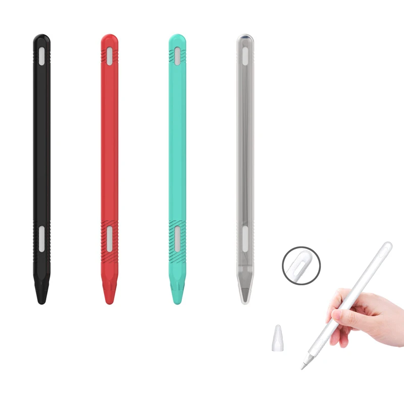 

Soft Silicone Cover for Apple Pencil 2nd Generation Case for iPad Pro 2018 Pencil 2 Cap Tip Holder Tablet Touch Pen Stylus Pouch